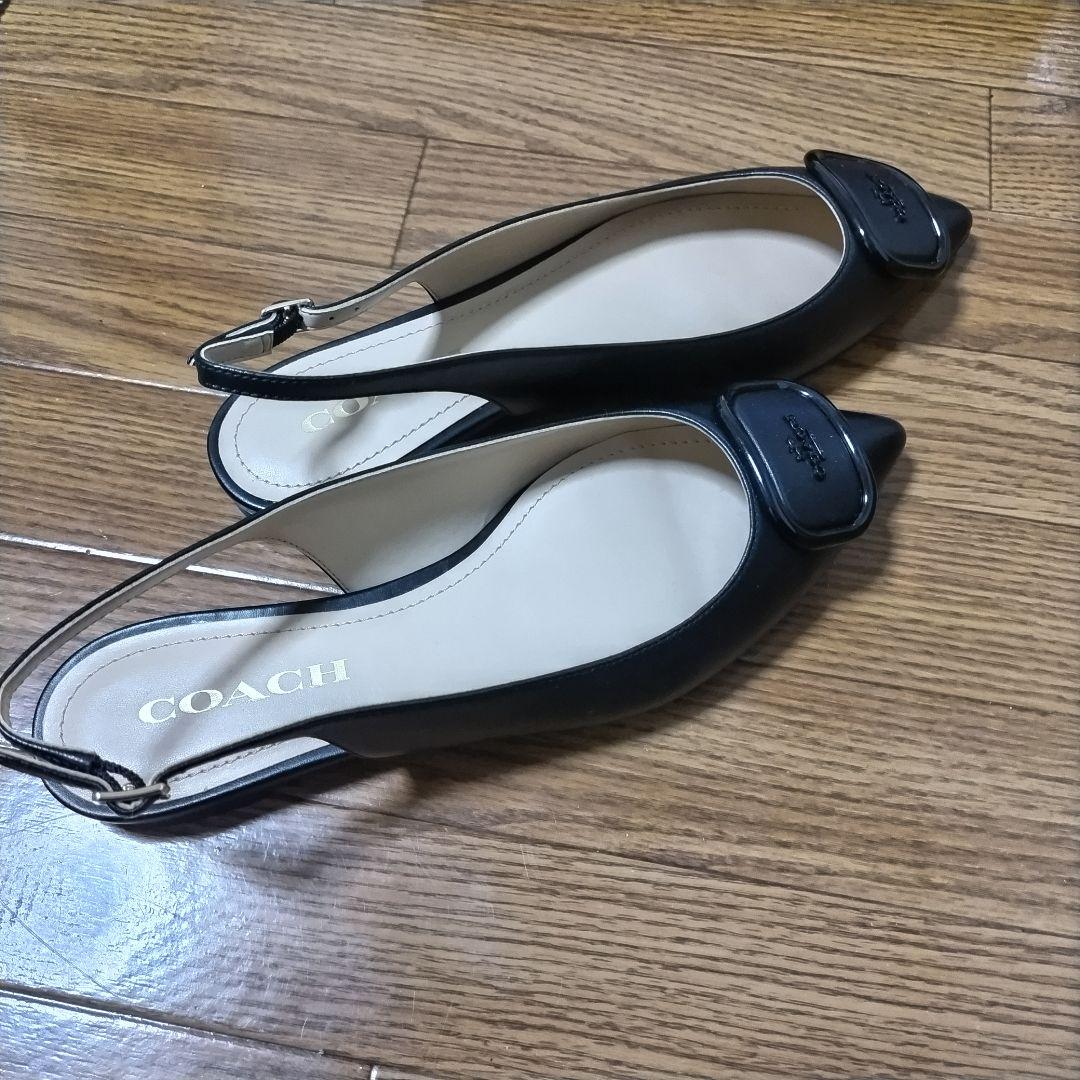 限定様箱込【コーチ】COACH♡新品♡スリングバックミュール【6】黒♡23cm