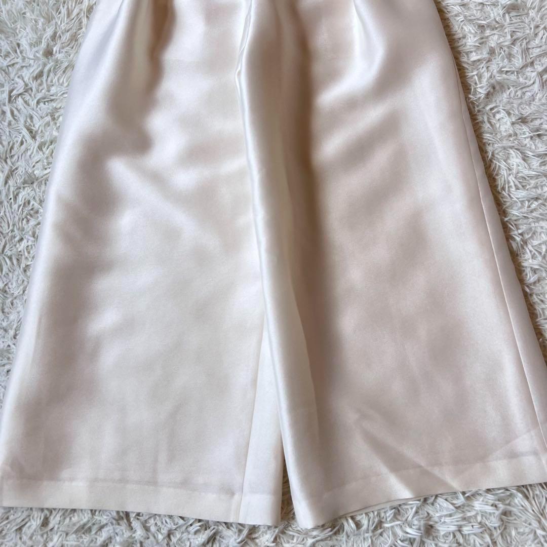 タグ付き Heve ヘイヴ サテン ワイド ブラック バニラ 36