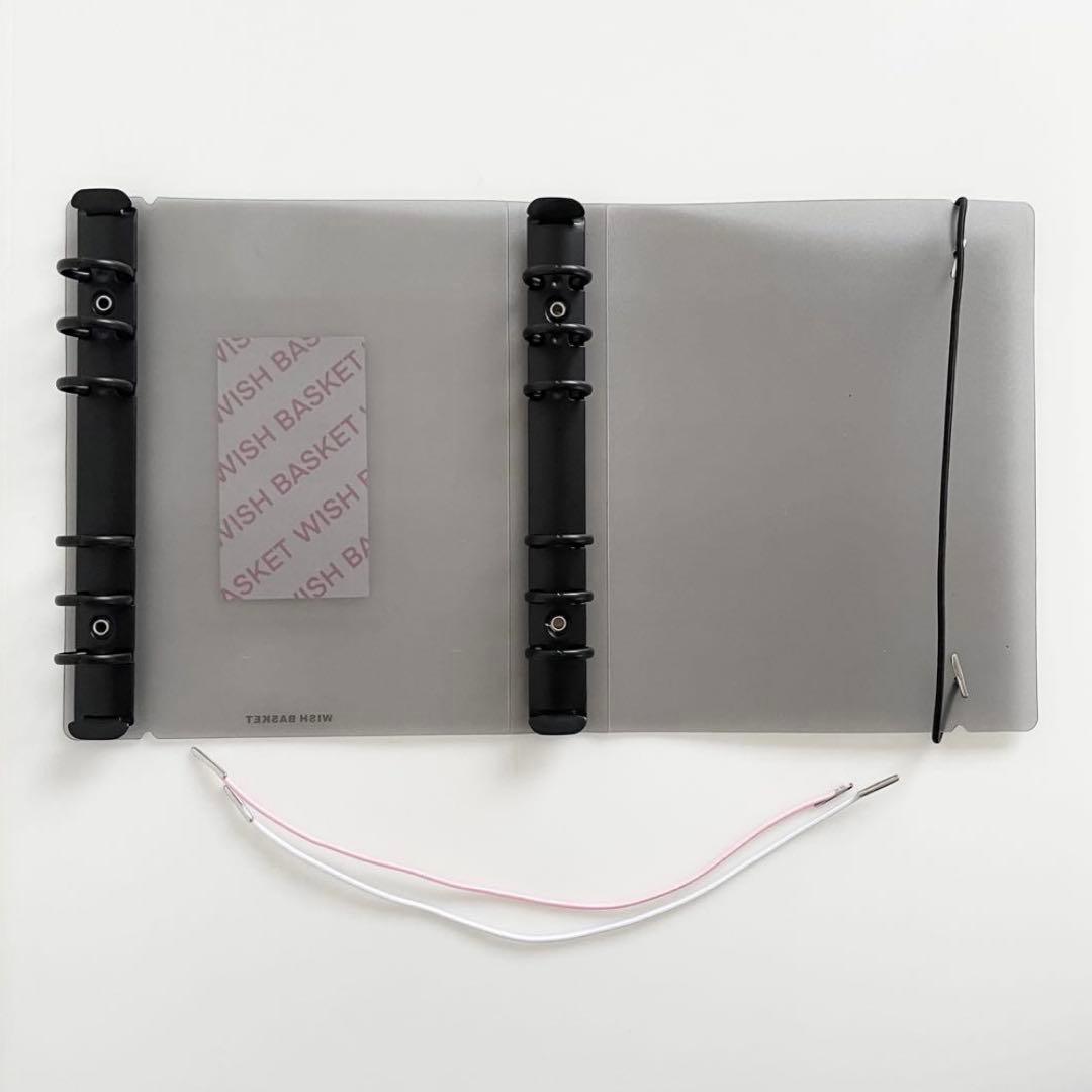 恵美　韓国　貯金　バインダー　リフィル　ダブルリングバインダー　黒6