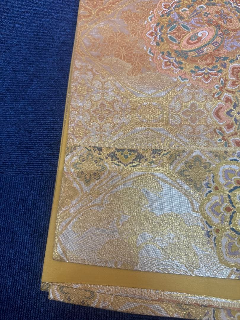 2684袋帯 古代彫金紋 西陣織 金糸　高級上質上品　約440cm 未使用