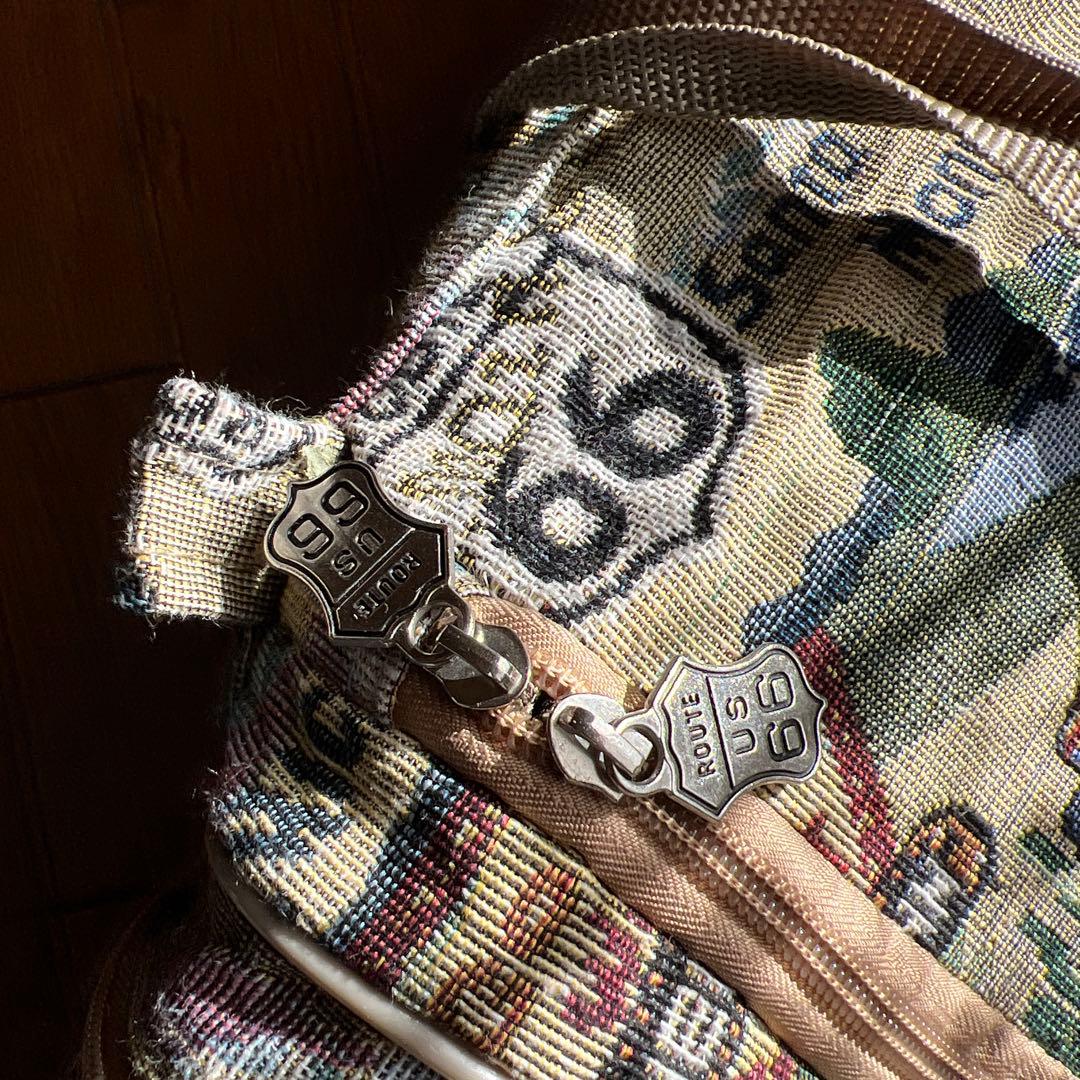 【珍品】ROUTE66 ルート66デザイン ボストンバッグ 大容量 おしゃれ