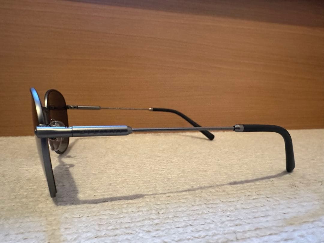 美品　BVLGARI ラウンドサングラス ブラックレンズ