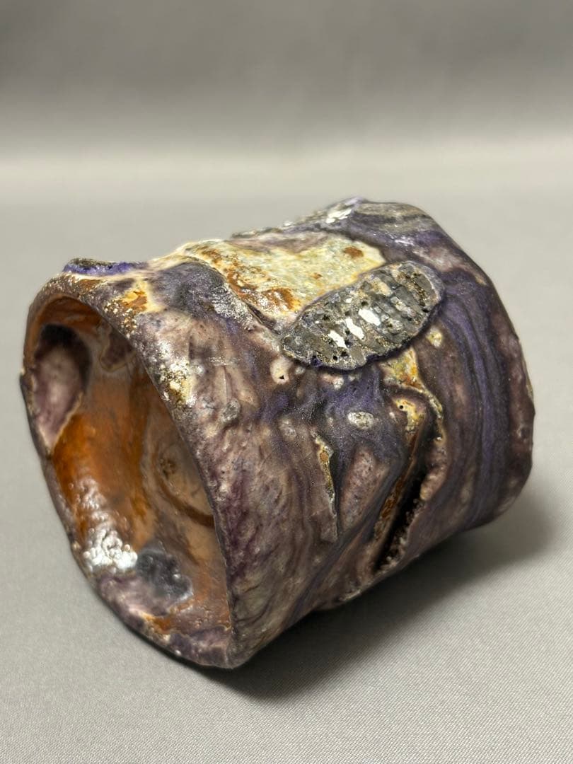 大西雅文　丹波紫釉ぐい呑