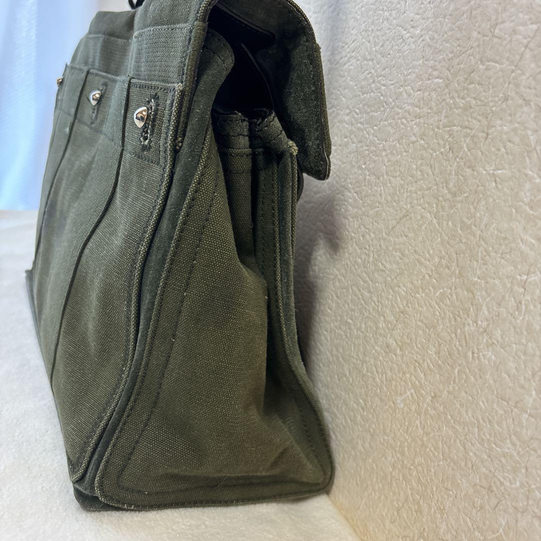 【伊勢丹限定】イヴサンローラン ミューズトゥ ミリタリーキャンバス × レザー