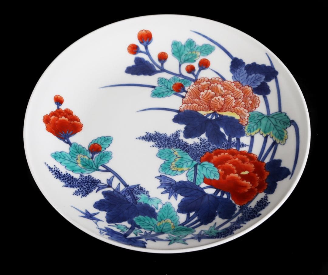 色鍋島 今泉今右衛門 絵皿 28ｃｍ 飾皿