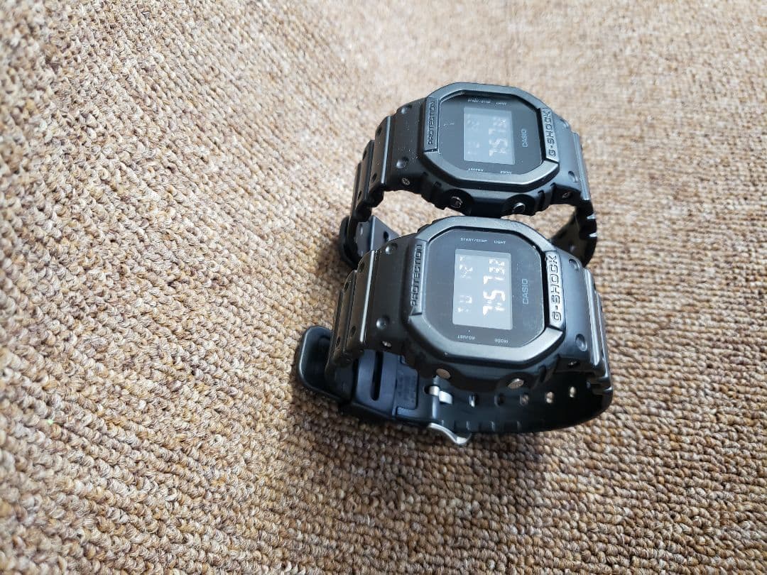 2本セットCASIO DW-5600BB 正常稼働品 G-SHOCK Gショック