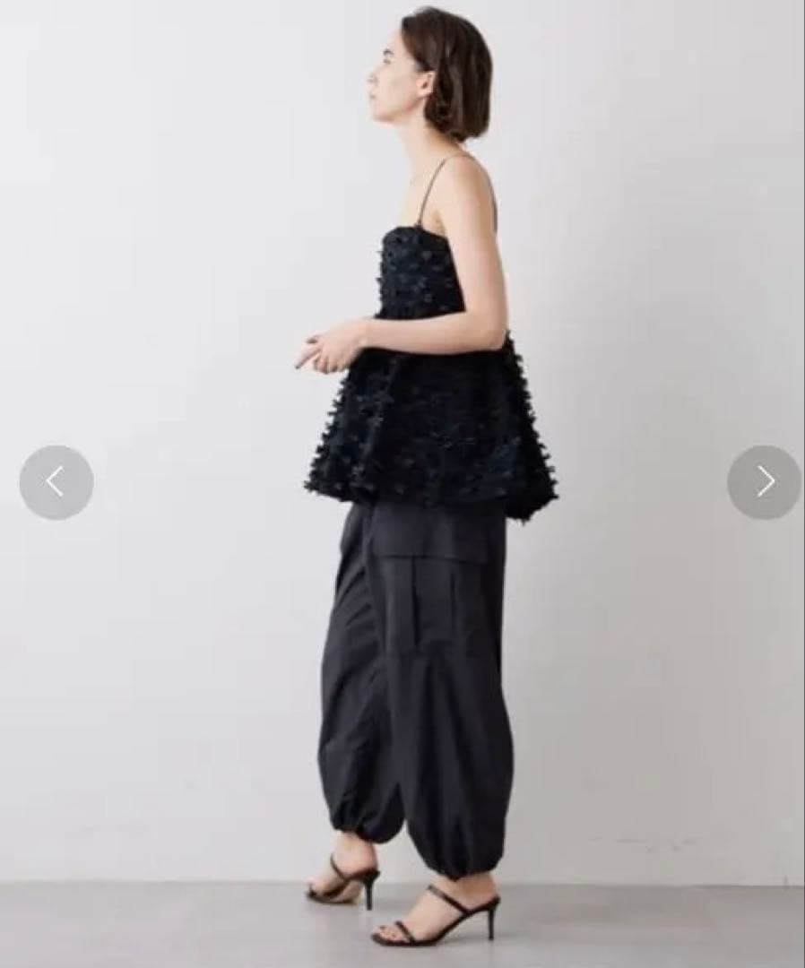 Whim Gazette リボンキャミソール ブラック