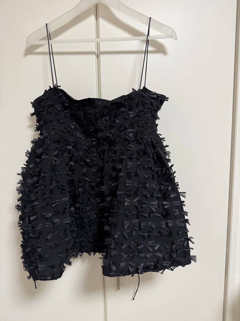 Whim Gazette リボンキャミソール ブラック