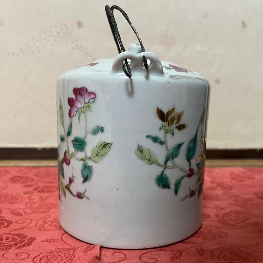 中国茶器　前茶道具　急須　水注　アンティーク粉彩　お値下げしました