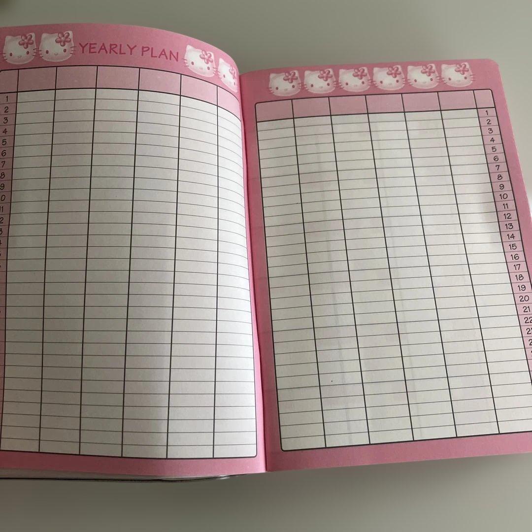 希少　ハローキティ スケジュール帳　DATEBOOK カオハナキティ　レトロ