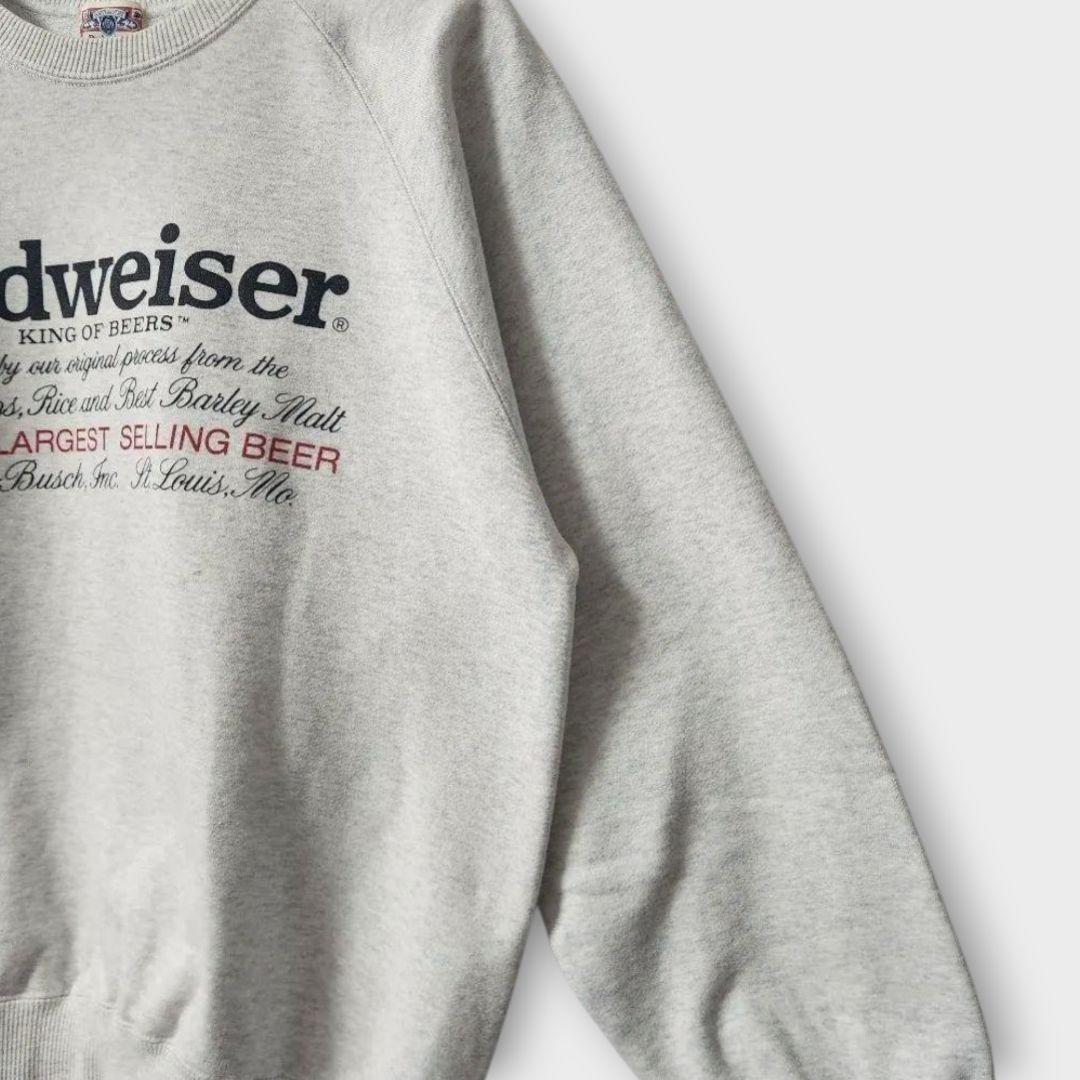 90s　Budweiser　バドワイザー　企業　スウェット　グレー　L相当