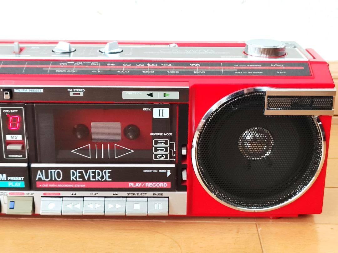 【ジャンク】 AIWA ラジカセ CS-W88 アイワ 外装良好