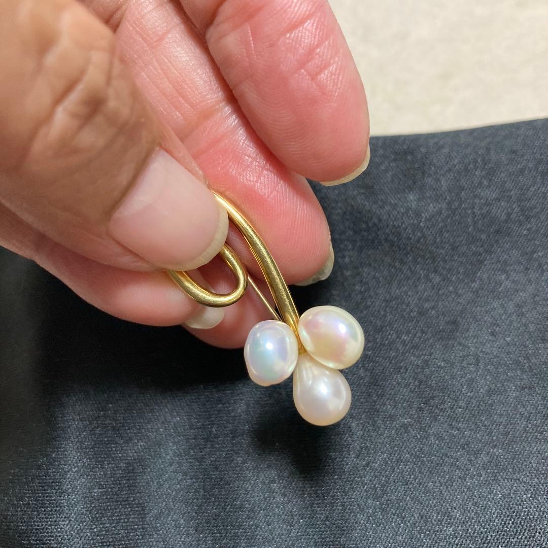 K18 刻印　あり　ブロチ