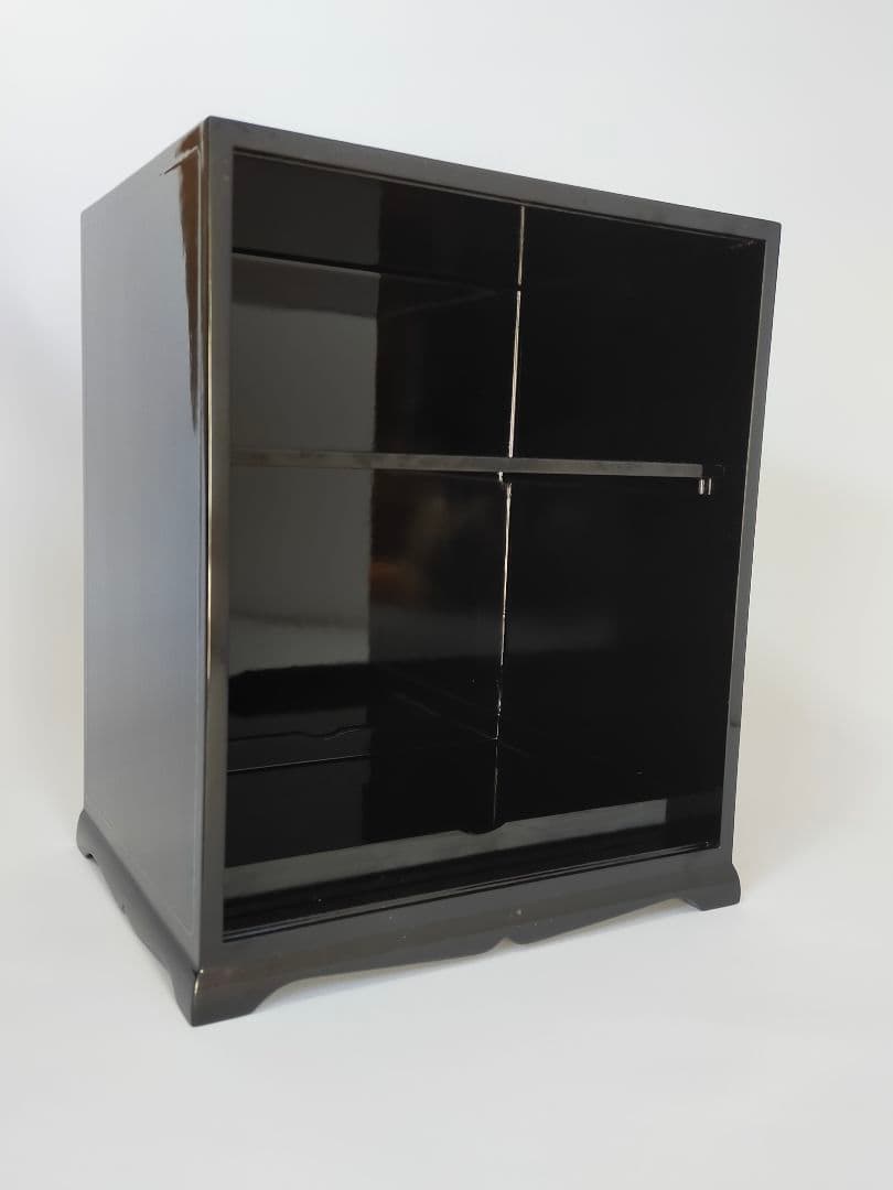 煎茶道具 器局（ききょく） 茶道具入 本塗螺鈿四方箱　JAPAN　漆