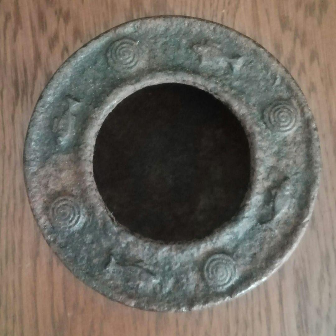 逸品　古鉄　平安省鋳堂　蓋物　香炉　花活け　灰皿　明治金工　和骨董　アンティーク