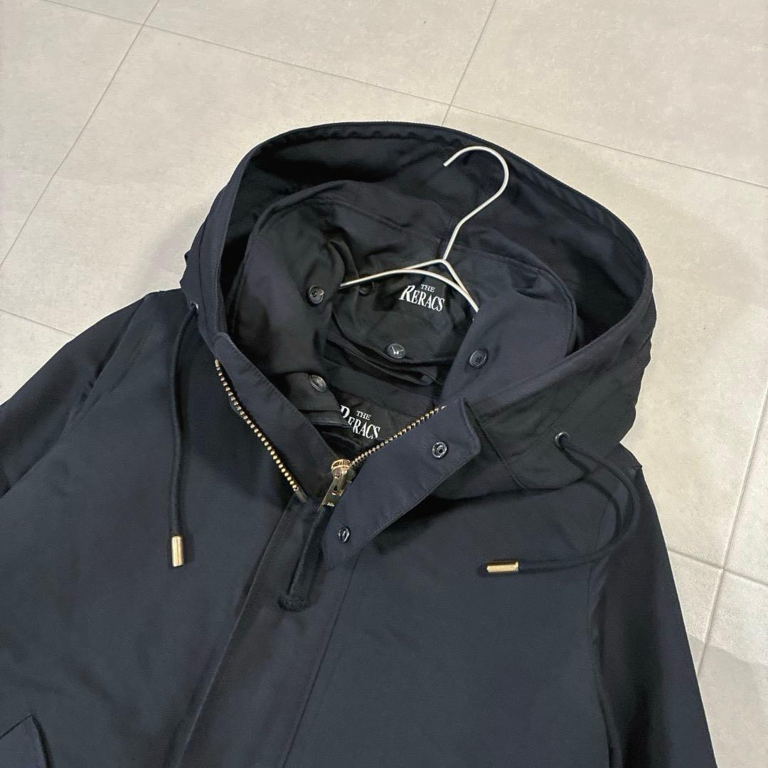 美品 近年 THE RERACS ショートモッズコート ボアライナー付 36 黒