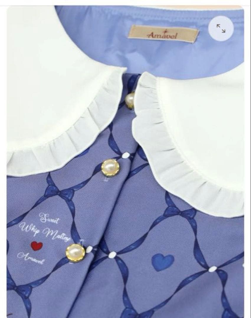 画像確認【Amavel Sweet Whip プリントワンピース】