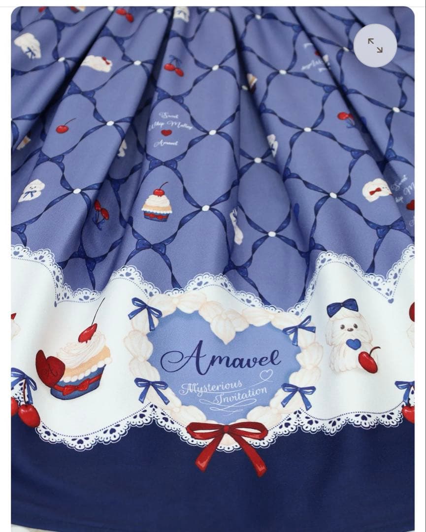 画像確認【Amavel Sweet Whip プリントワンピース】