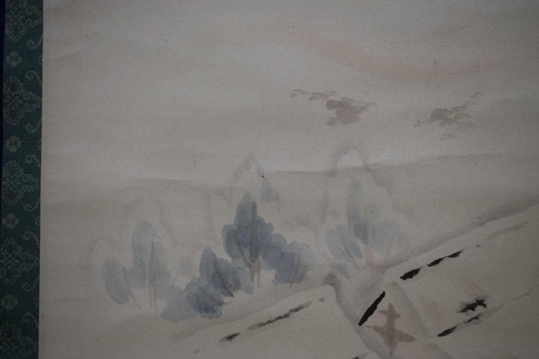 真作/生田花朝女/山水売店人物図/布袋屋掛軸HH-905