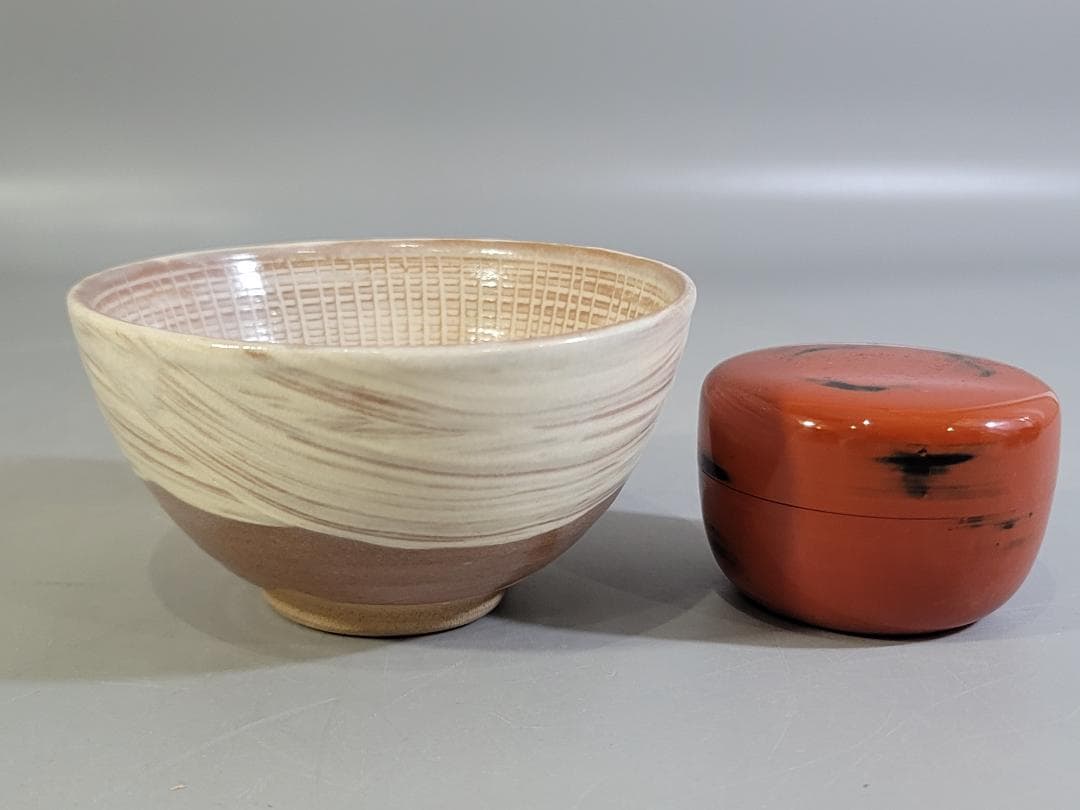 茶道具 古物品 茶箱セット 溜塗 DT764