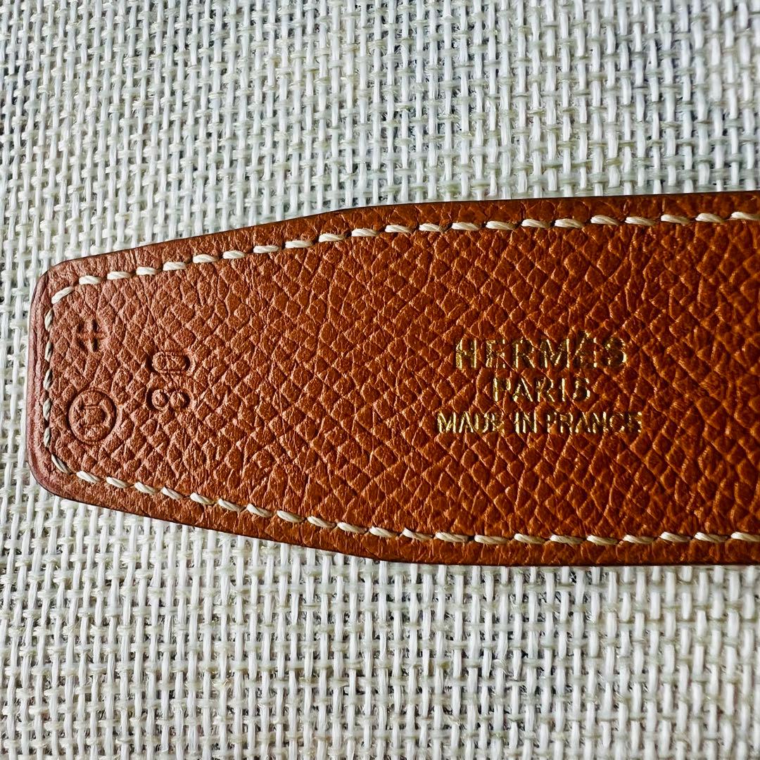 ⭐️美品❗️Vintageエルメス HERMES 91年 レザーベルト リバーシブル