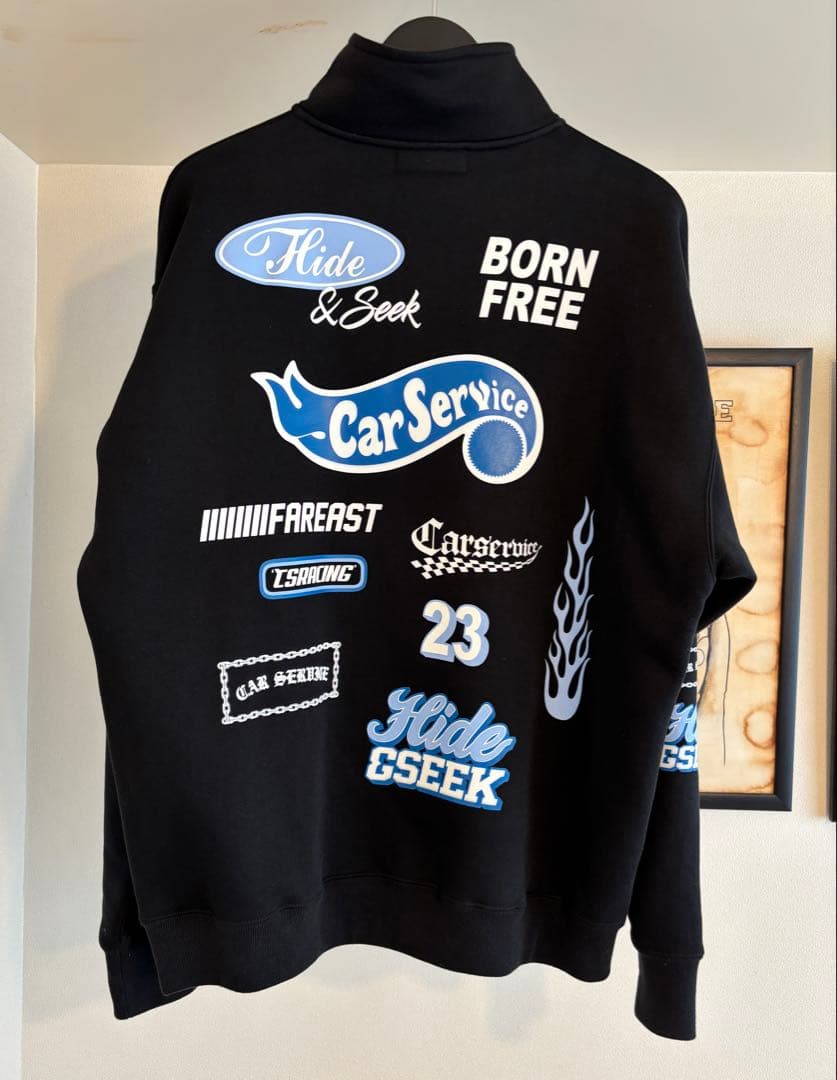 HIDEANDSEEK×CarService Half Zip Sweat