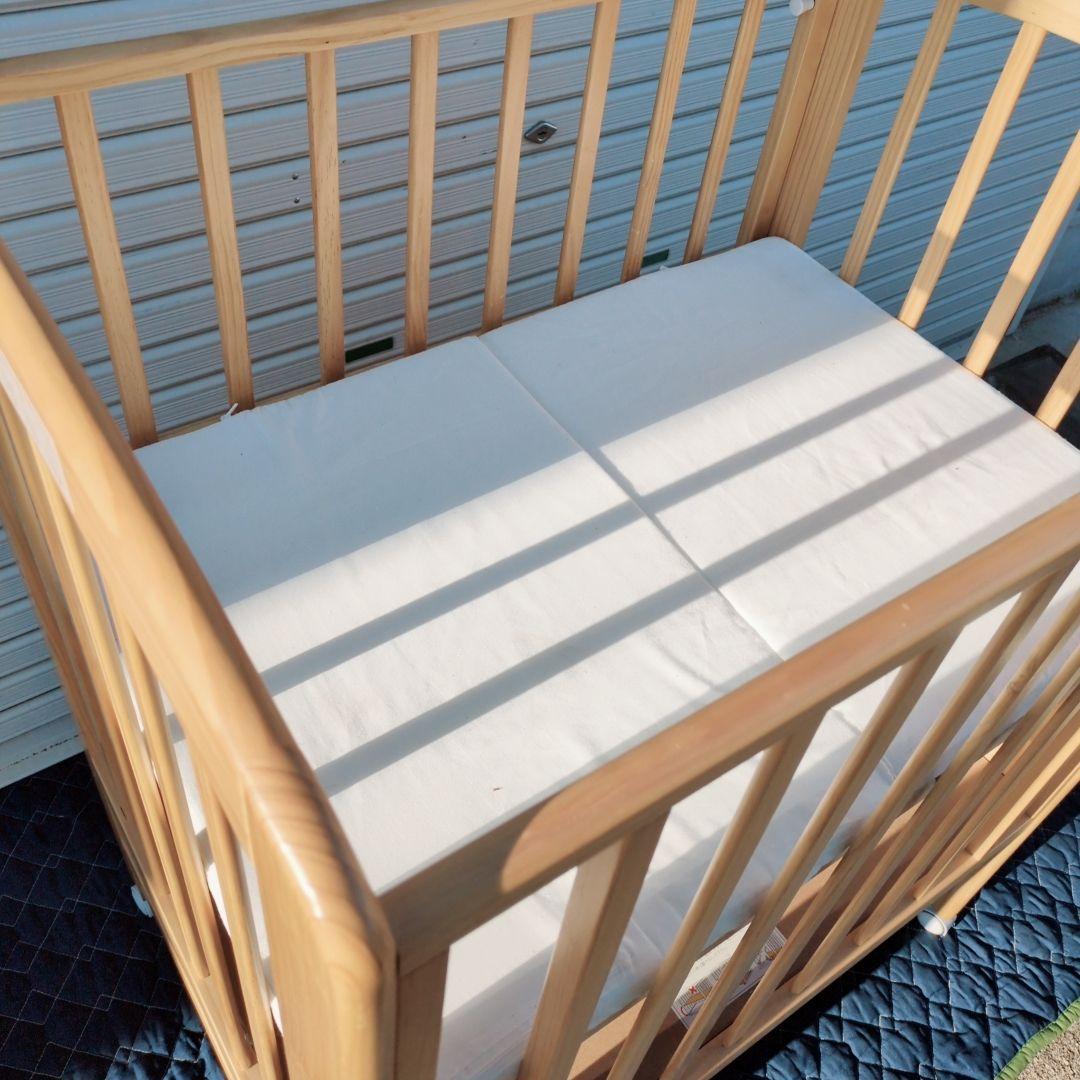 カトージ　ベビーベッド　 ハイポジションミニベッド　アーチ