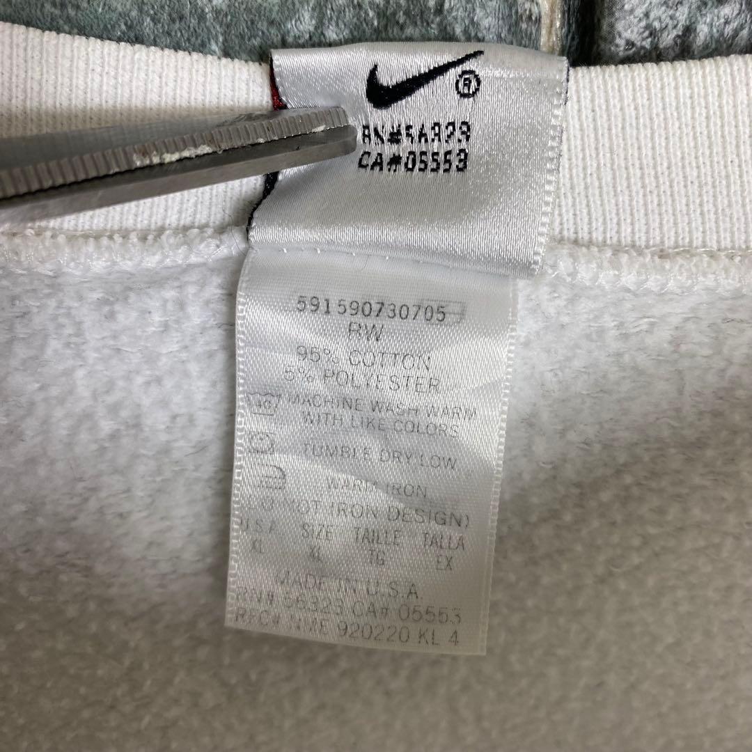 USA製 ナイキ☆スウェット トレーナー 古着 白タグ 90s 刺繍ロゴ hu2
