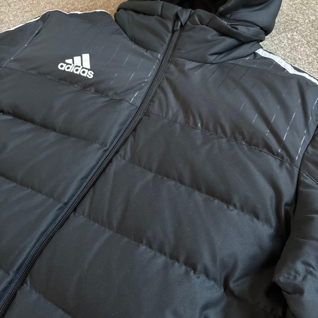 adidas TIRO15 黒 ダウンコート フード付き　ダウン70%