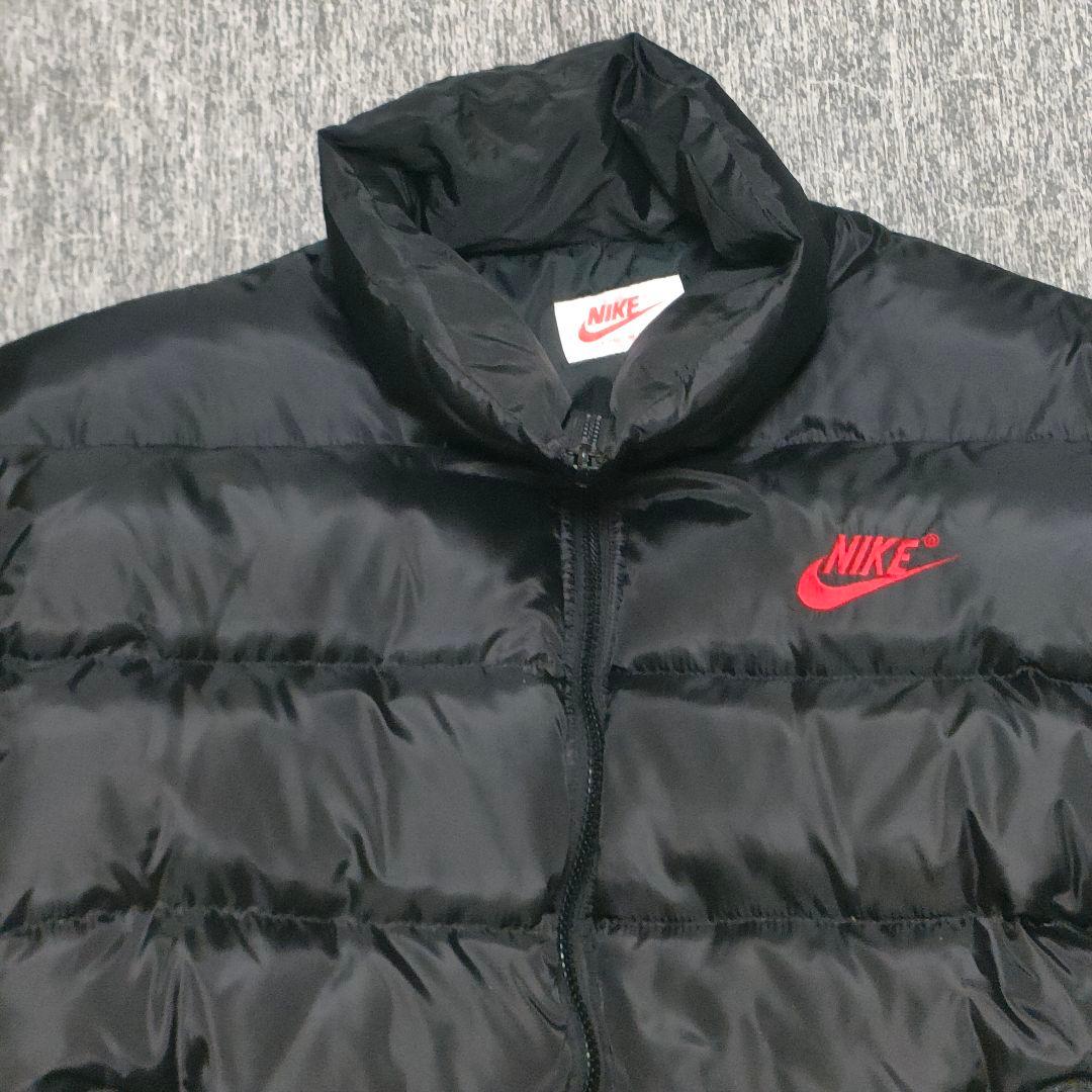 入手困難 大きいサイズ NIKE ダウンジャケット ロゴ 刺繍 リバーシブル 黒