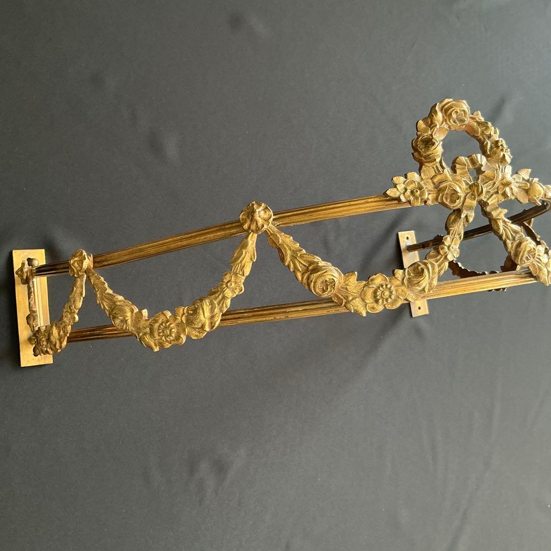 フランスアンティーク　シエル・ド・リット　ベッドの天蓋　ガーランド　オルモル