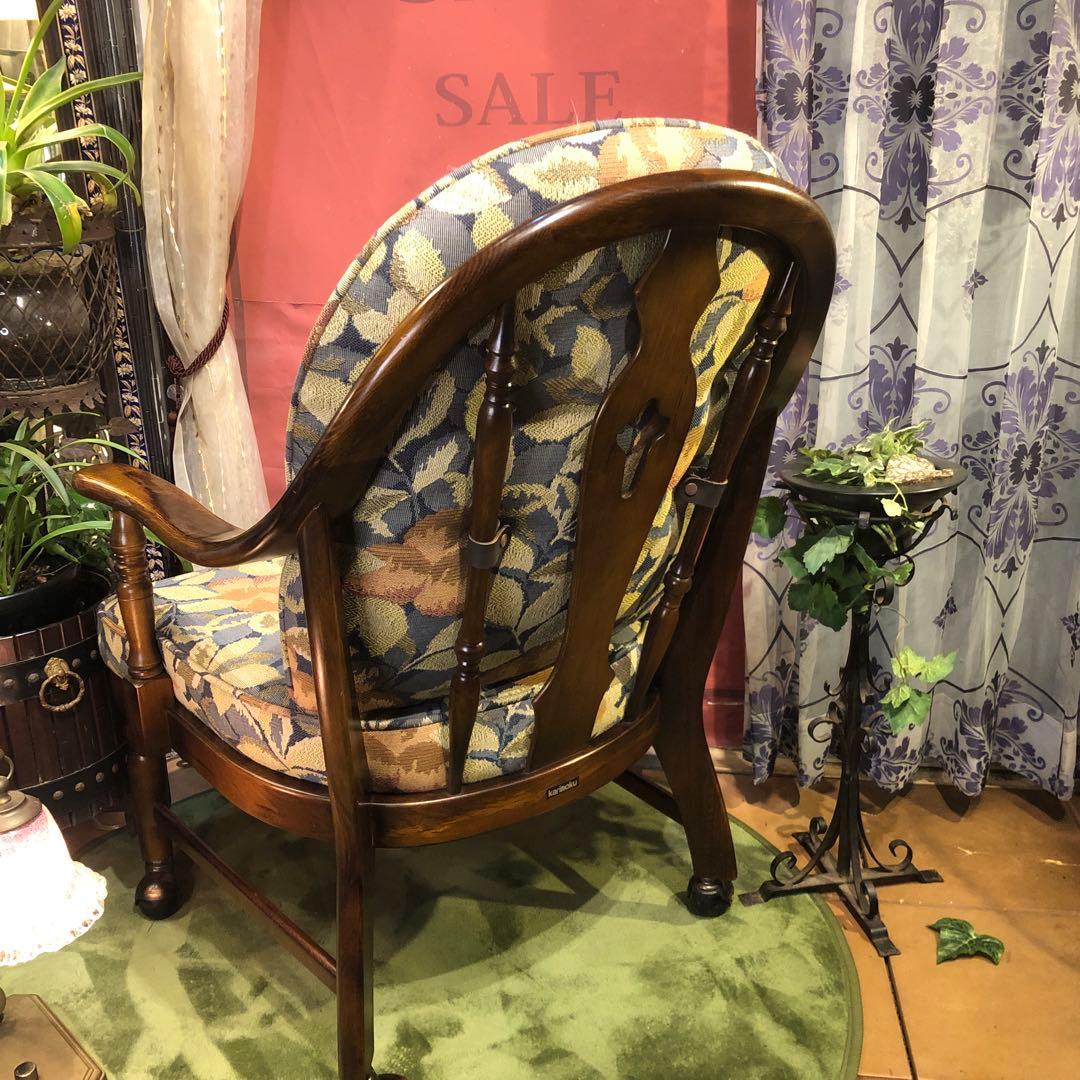 Sale 美品　カリモク　ヴィンテージ　ボールキャスター　 コロニアル チェア