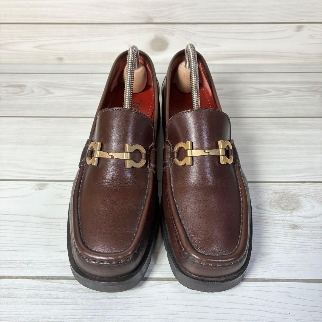 136【美品】サルヴァトーレ フェラガモ ビットローファー レザー 本革 7