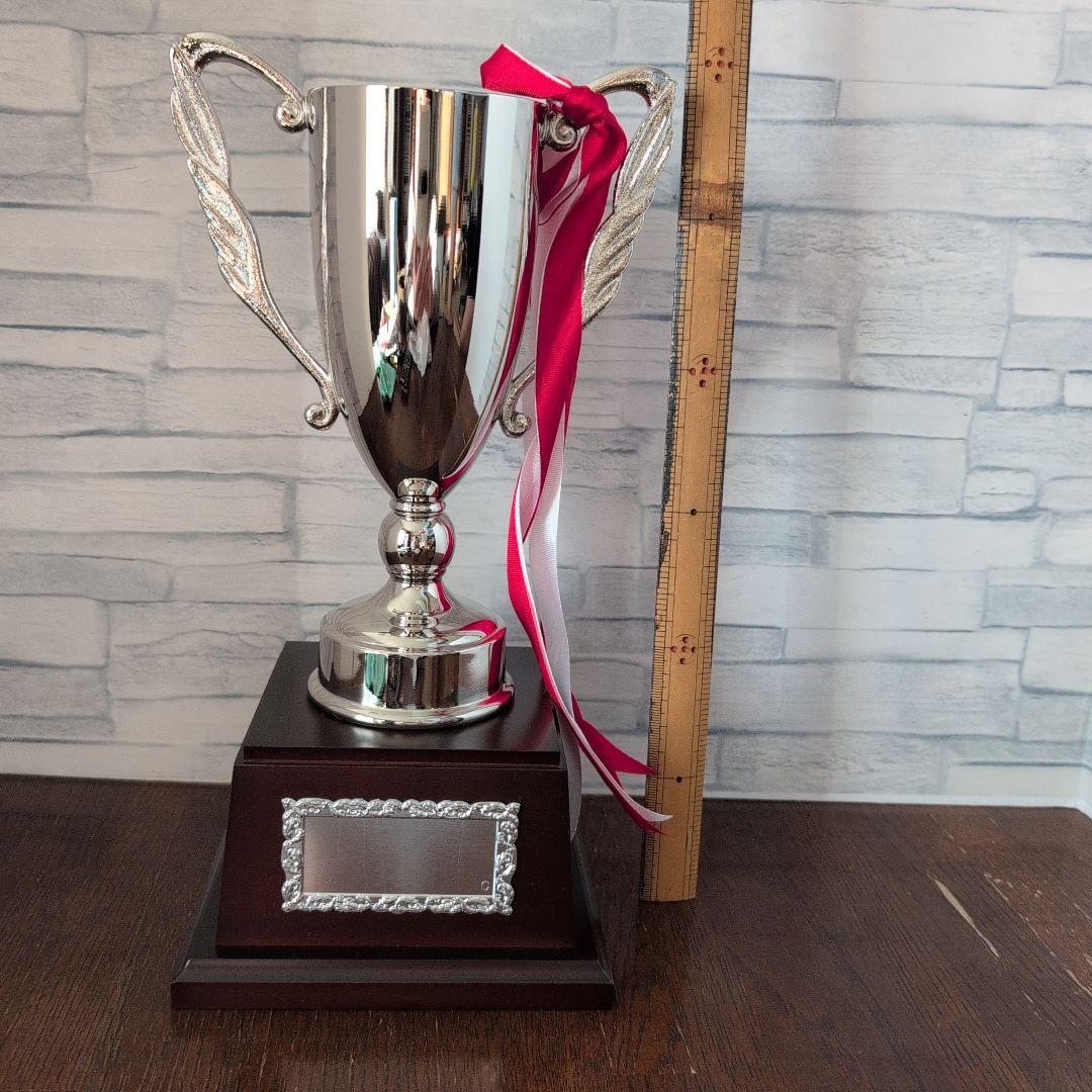 優勝シルバートロフィー 赤白リボン付き