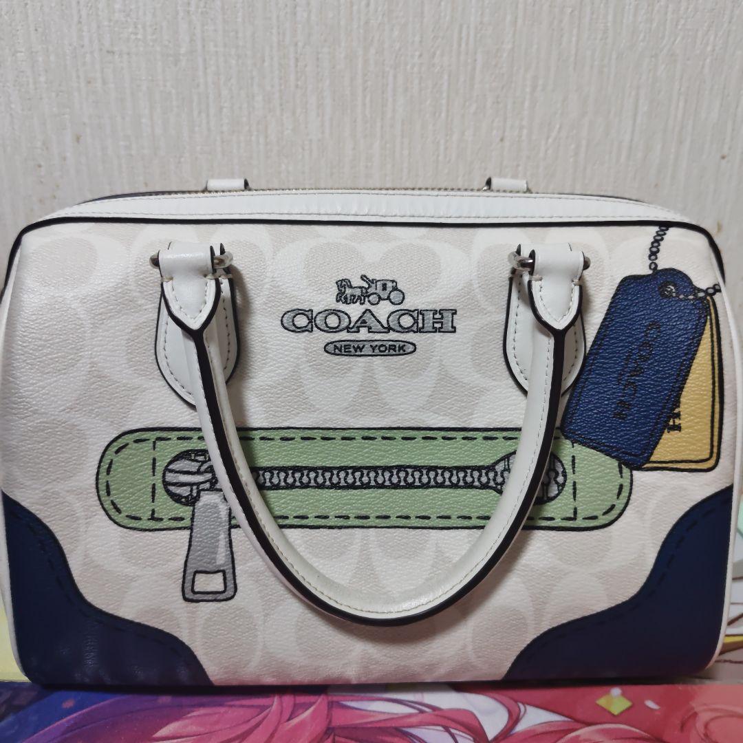 COACH ローアン サッチェル 騙し絵 2wayボストンバッグ