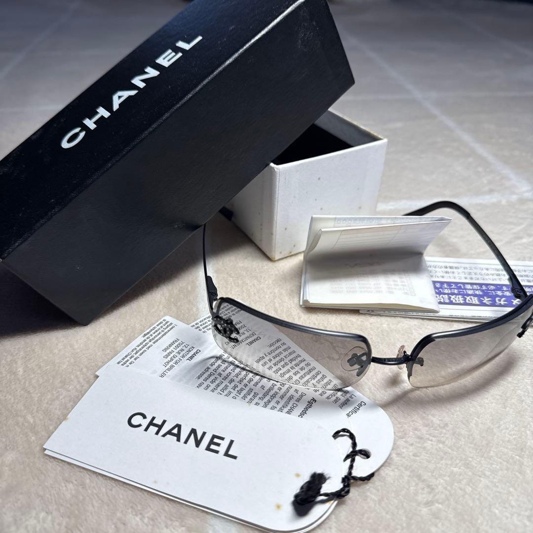CHANEL サングラス 4104-B リムレス ココマーク グラデーション