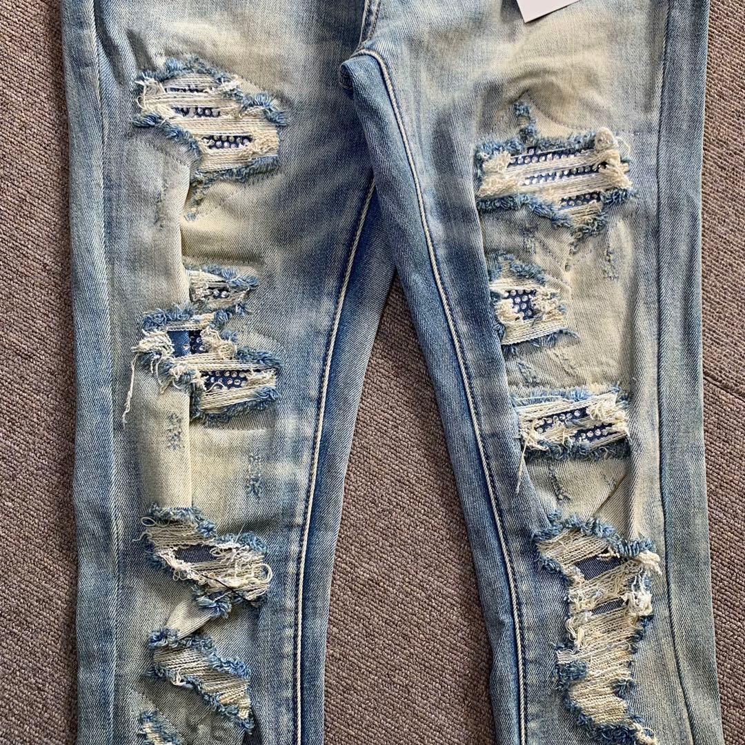 mnml ミニマル【新品未使用品】ラインストーンストレッチスキニーデニム 30