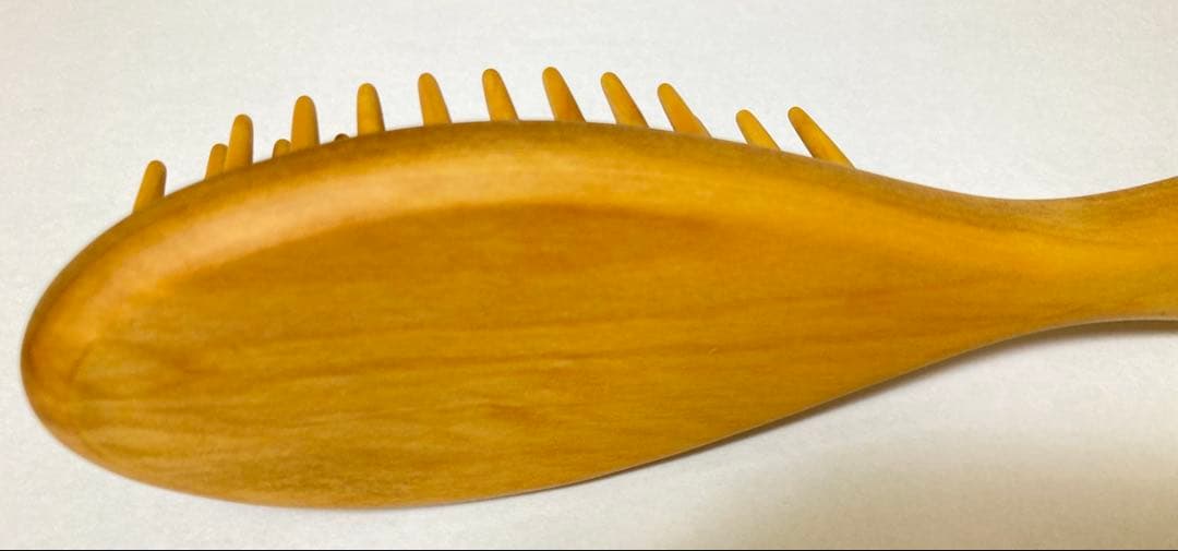 薩摩つげ つげブラシ 楕円型 約19cm　中古