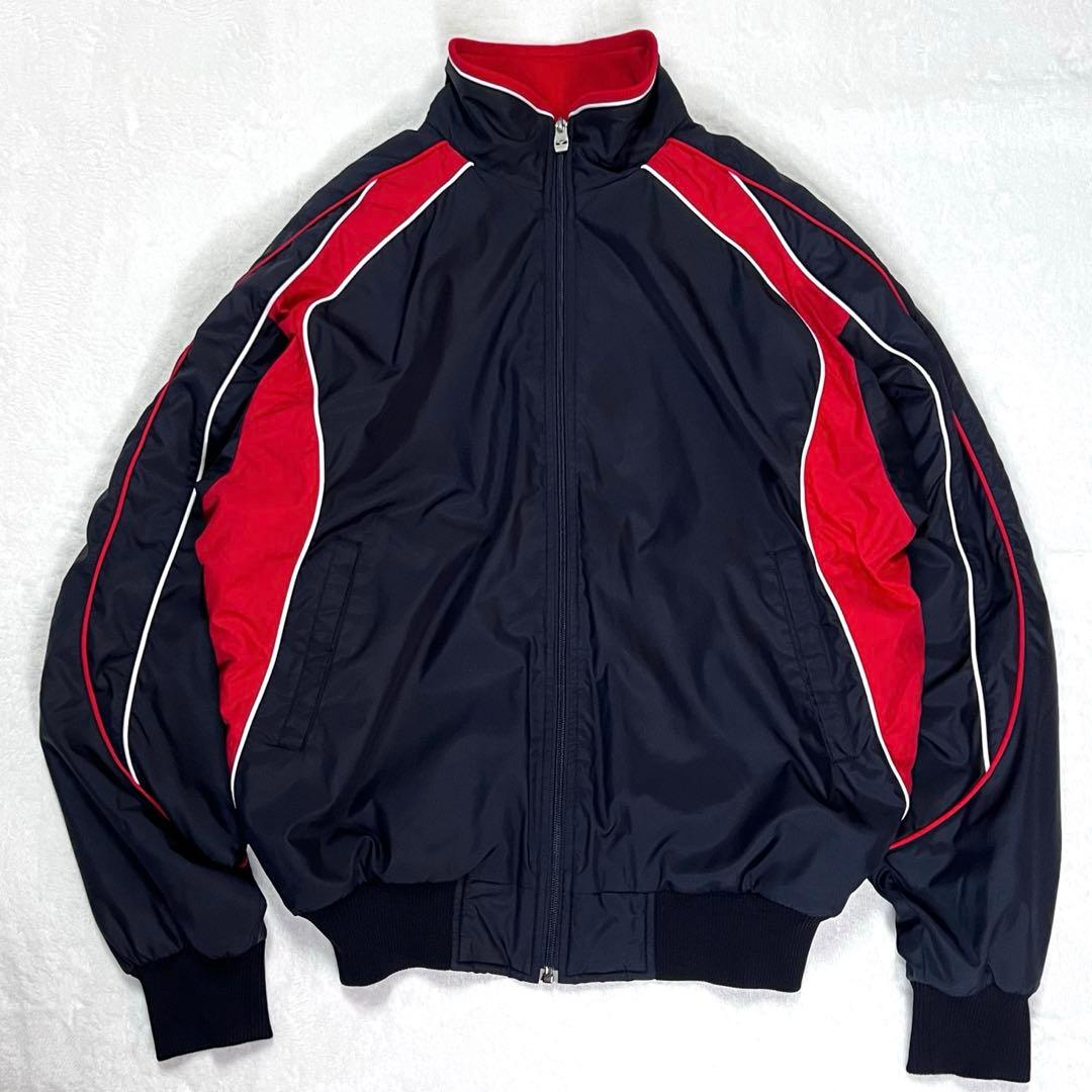 美品✨Mizuno ミズノ グラウンドコート グラコン 中綿 XL 紺 赤