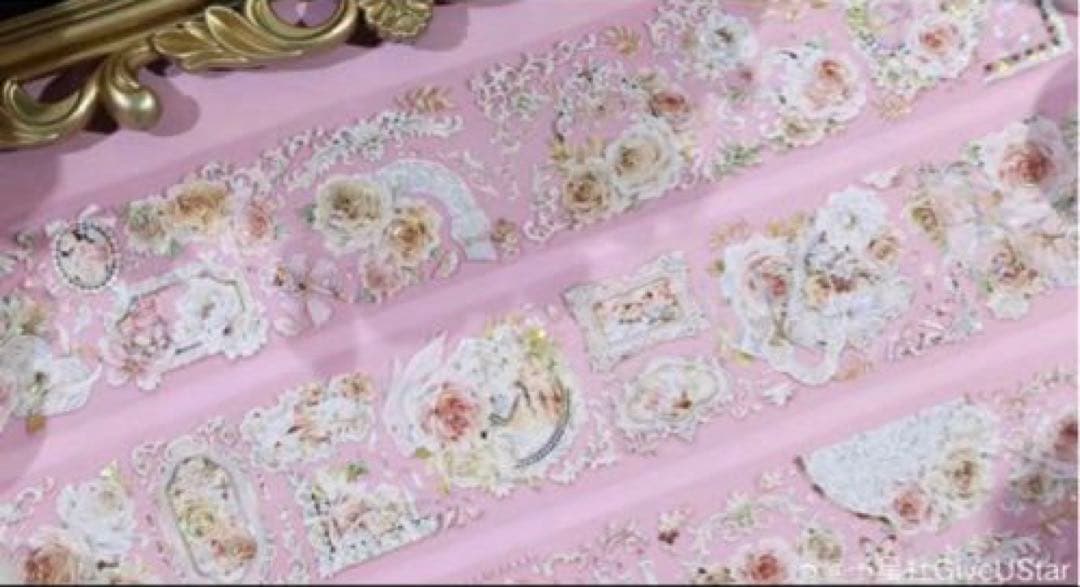 贝壳光 6cm×10m 日落月桂 海外マスキングテープ　海外マステ　花