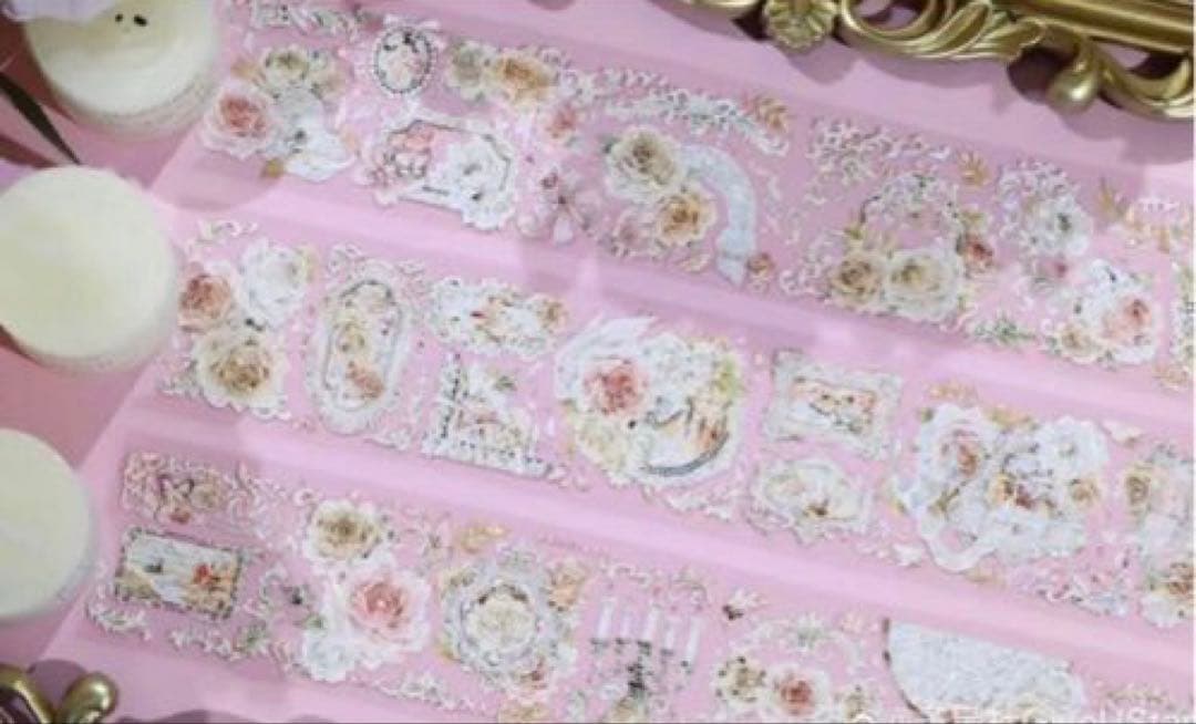 贝壳光 6cm×10m 日落月桂 海外マスキングテープ　海外マステ　花