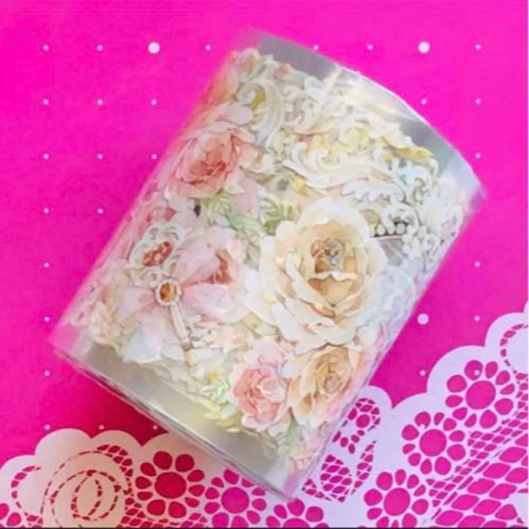 贝壳光 6cm×10m 日落月桂 海外マスキングテープ　海外マステ　花