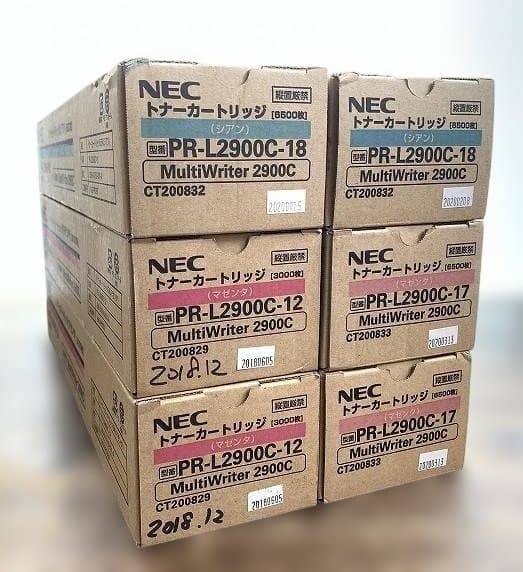 未使用品 NEC 純正トナーカートリッジ PR-L2900C 6本セット