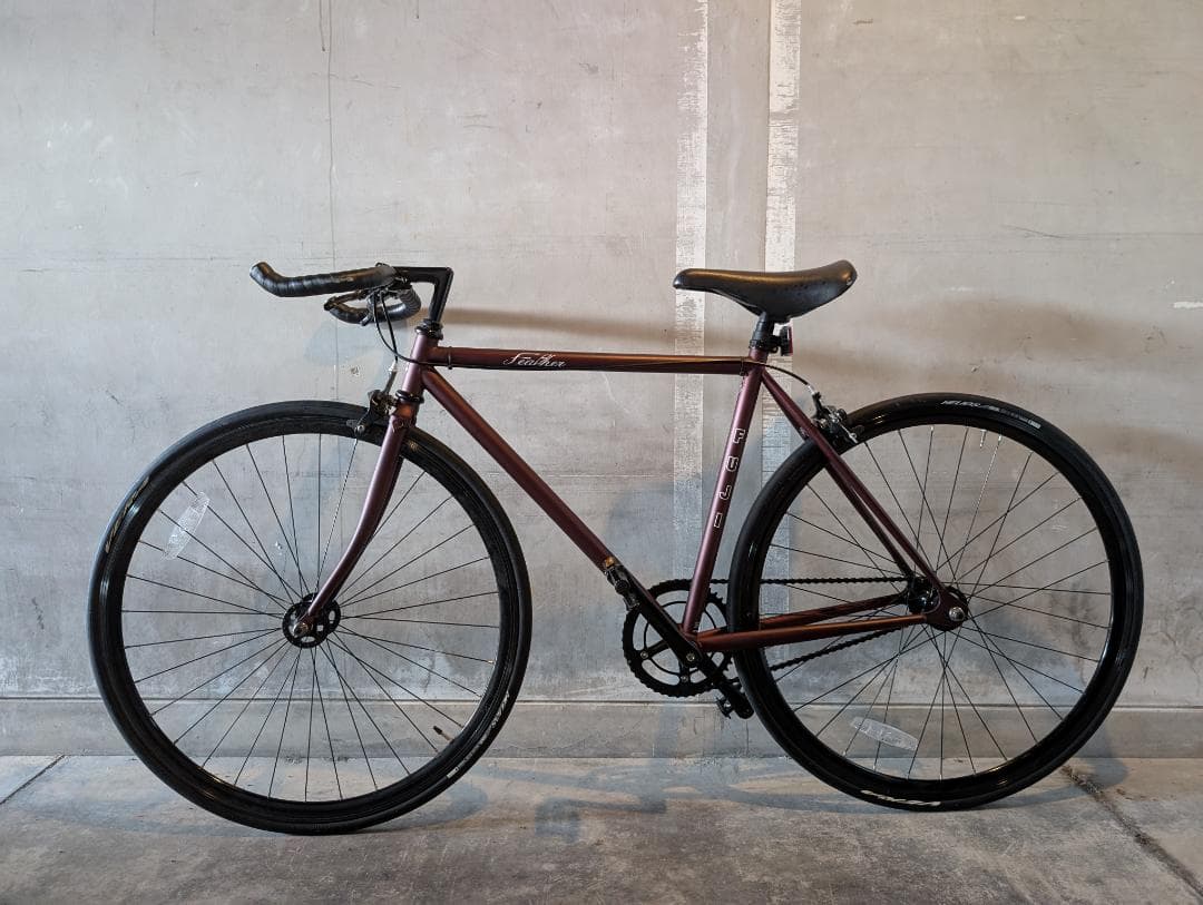 Fuji Feather シングルスピード バイク サイズ52 マットワイン