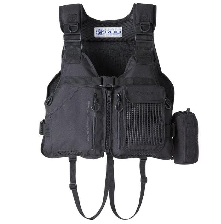 リバレイ RBB ロックショアショートベスト 7661 ブラック×ブラック