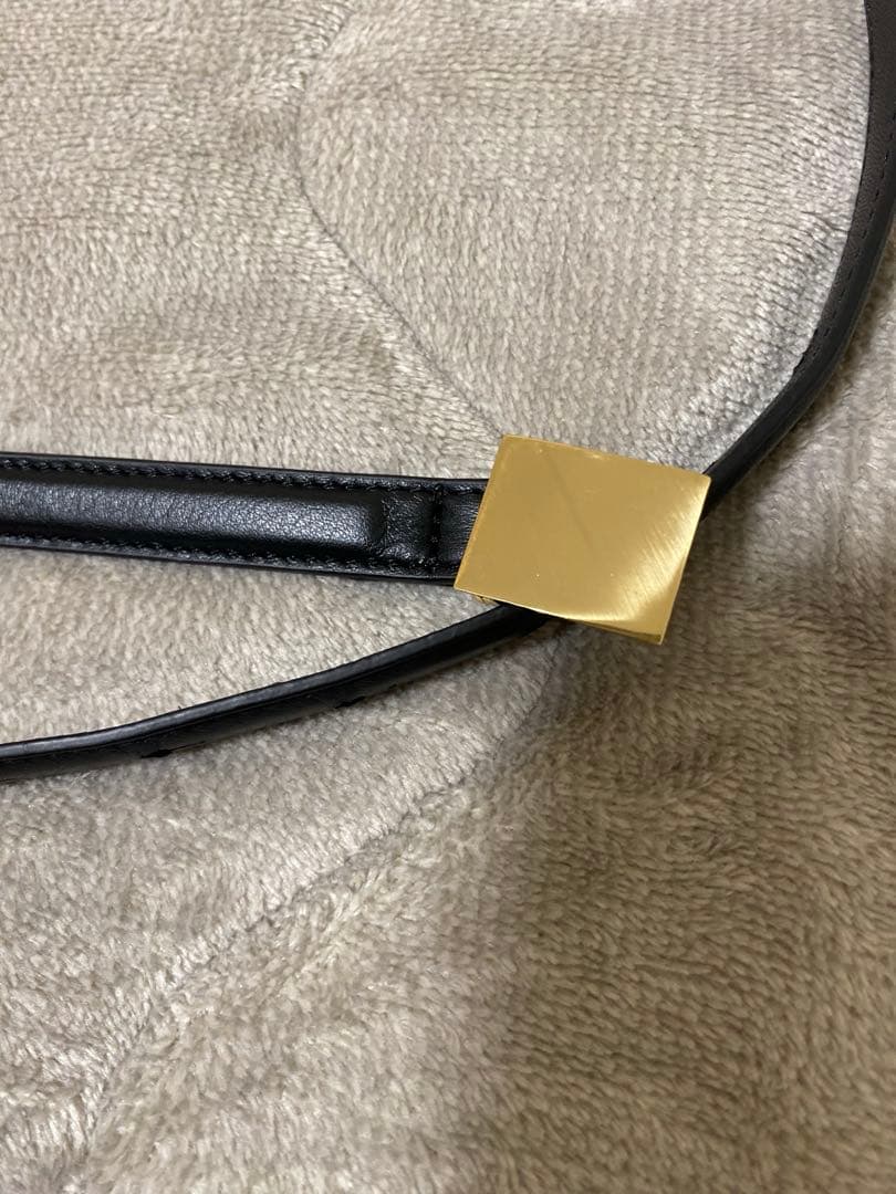 トゥデイフル スクエア プレート レザー ベルト