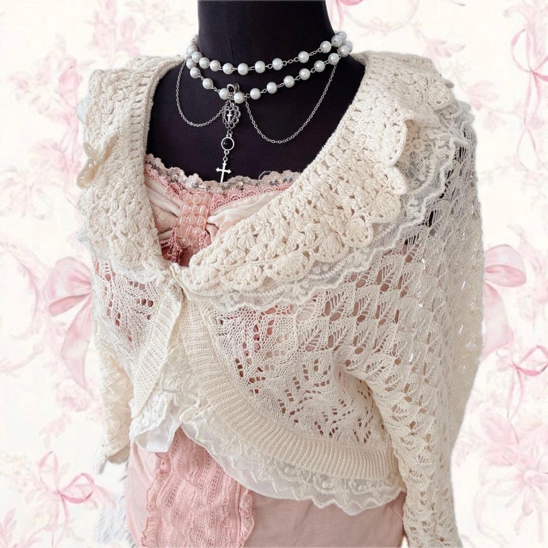00s y2k axes femme フリル レース ボレロ ウィッシュコア