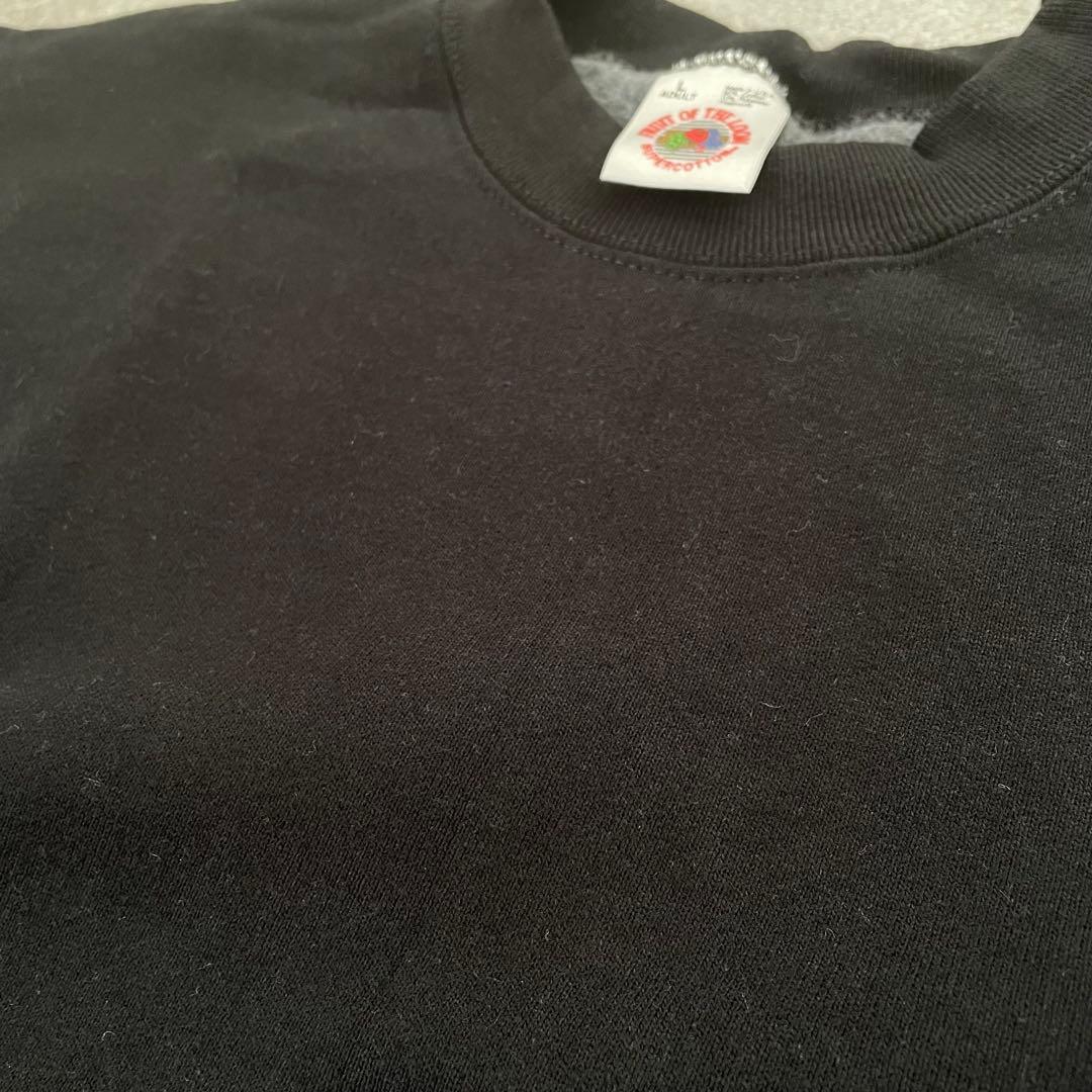 90s フルーツオブザルーム L USA製 スウェット デッドストック 黒
