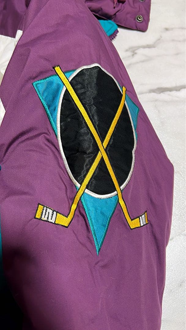 レア希少M☆90sNFL マイティーダックス両面刺繍ナイロンジャケット古着