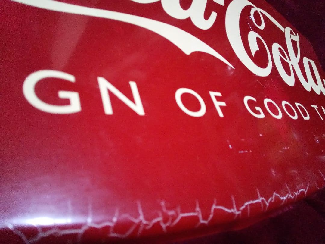 アメリカン雑貨コカコーラメタルサイン看板フィッシュテール型レトロ、アンティーク